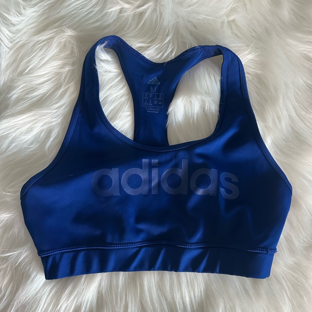 Adidas Climalite Royal Blue Sports Bra Size Medium